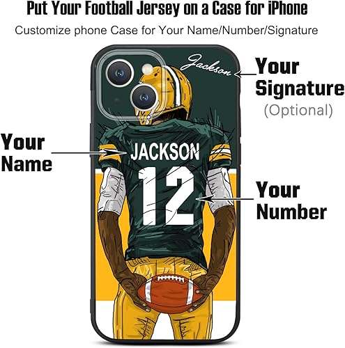 Miniatura 2 de Funda personalizada con nombre y número para Samsung Galaxy A16 A15 A14 5G A35 A25 A53 A03S A12 A42 A32 A02S A54 4G, diseño DIY de jugador de fútbol