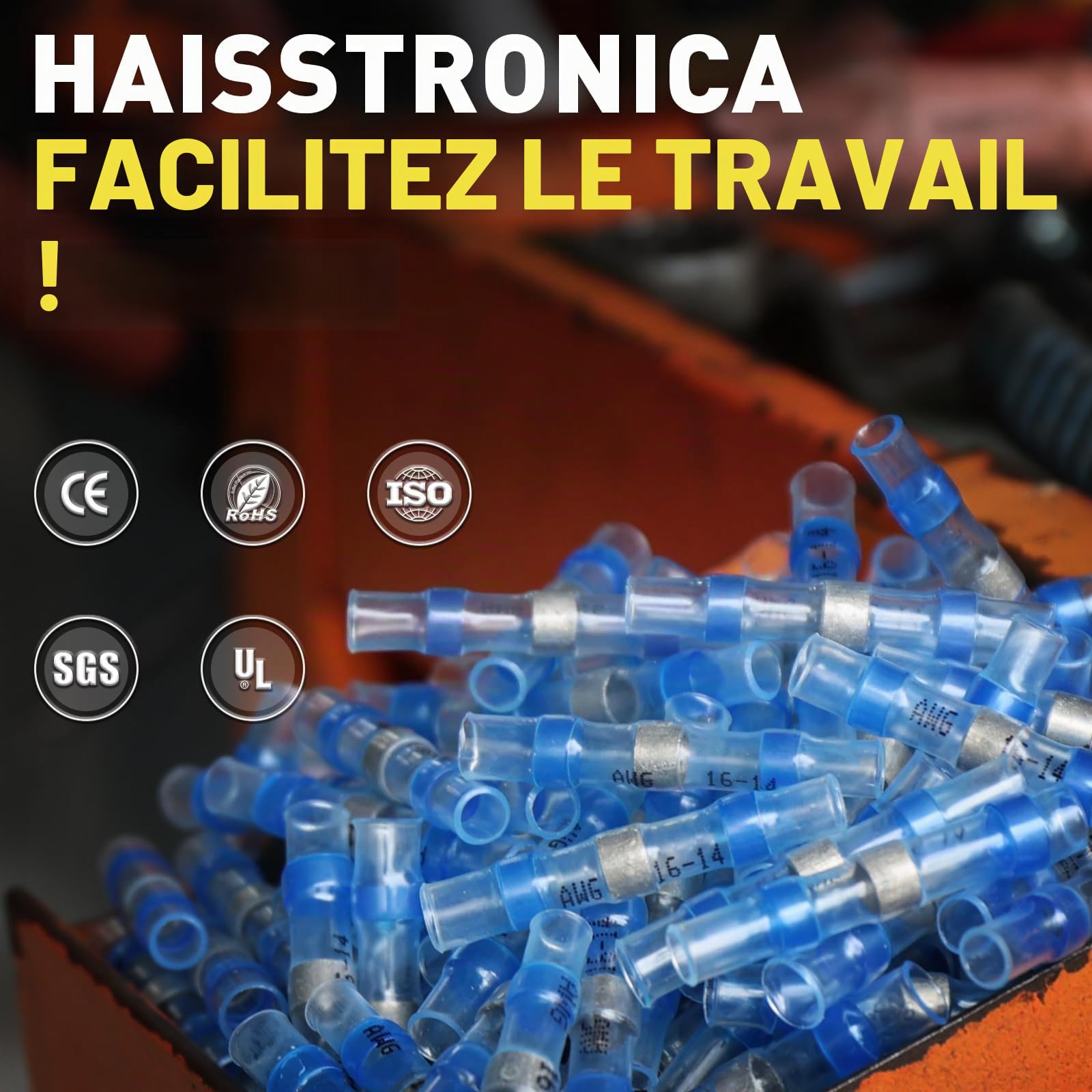 Haisstronica Lot de 340 connecteurs étanches à souder Bornes de raccordement pour marine et électrique avec résistance