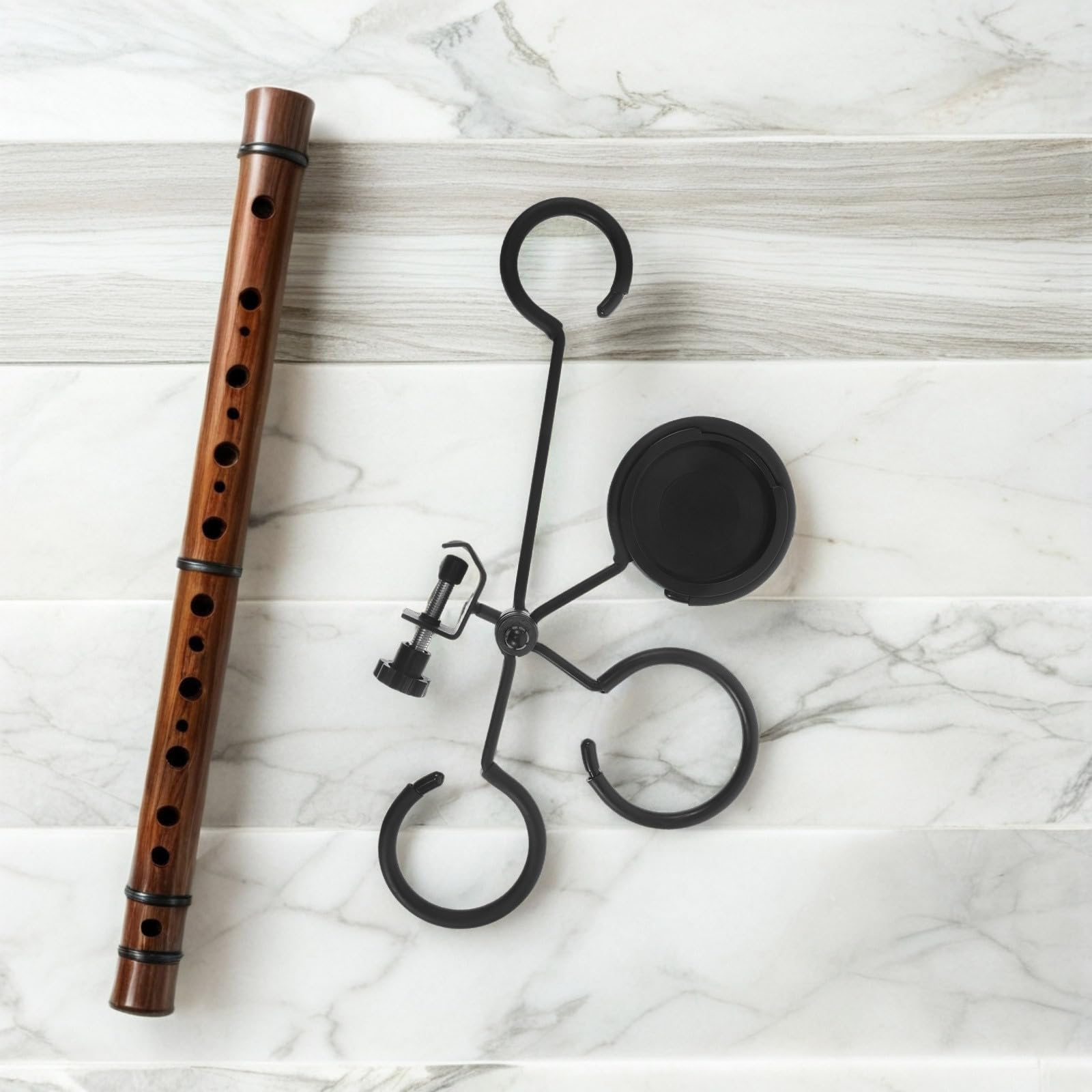Vassoio Sordina p e Struttura girevole a Stabile in Metallo Supporto Plastica, Leggero per Trombone e Strumenti Fiato Concerti e Molteplici Ambienti