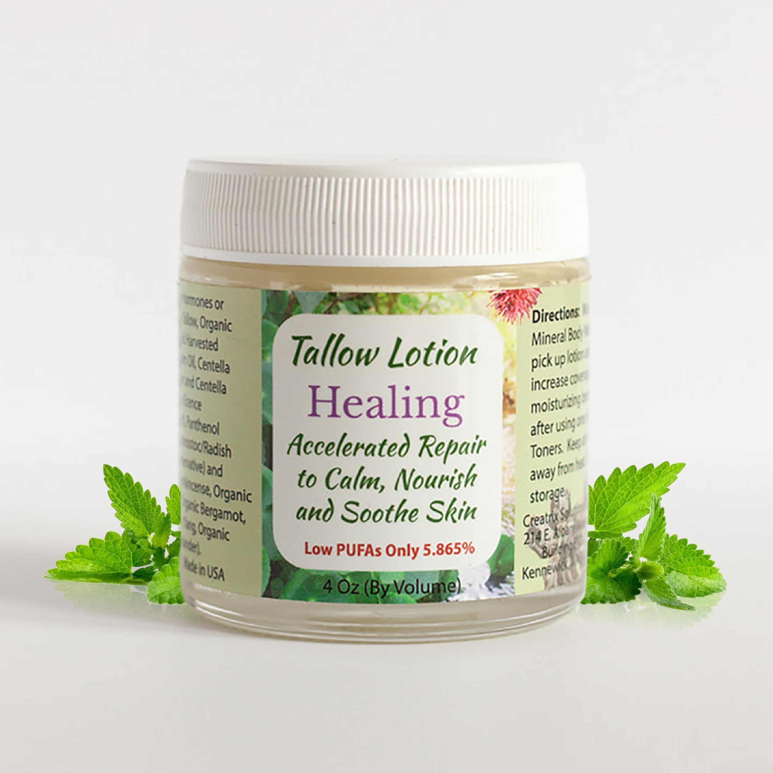 Tallow Lotion Healing 4 oz Beef Tallow