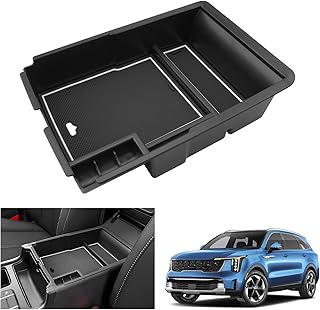 [New Facelift 2024] GAFAT Compatible with Kia Sorento MQ4 / Hybrid 2024 2025 2026 Centre Console Storage Box, Sorento MQ4 from 2024 Armrest Organiser Shelves, Sorento MQ4 Accessories 2024