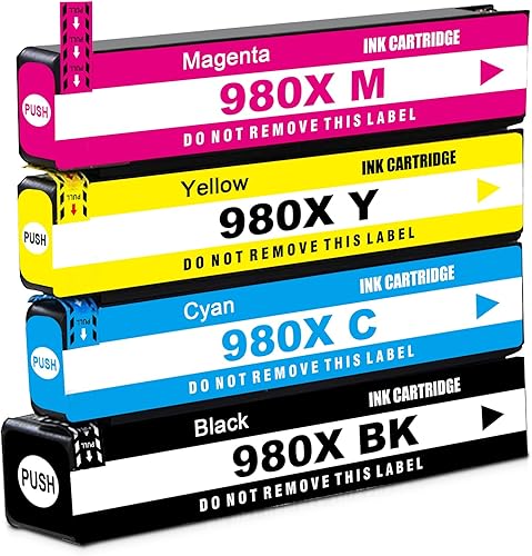 Cartuchos de tinta compatibles 980X de repuesto para cartuchos de tinta HP 980 para impresoras Officejet Enterprise Color X555xh X555dn X585f, Flow disponible en Yaxa Peru