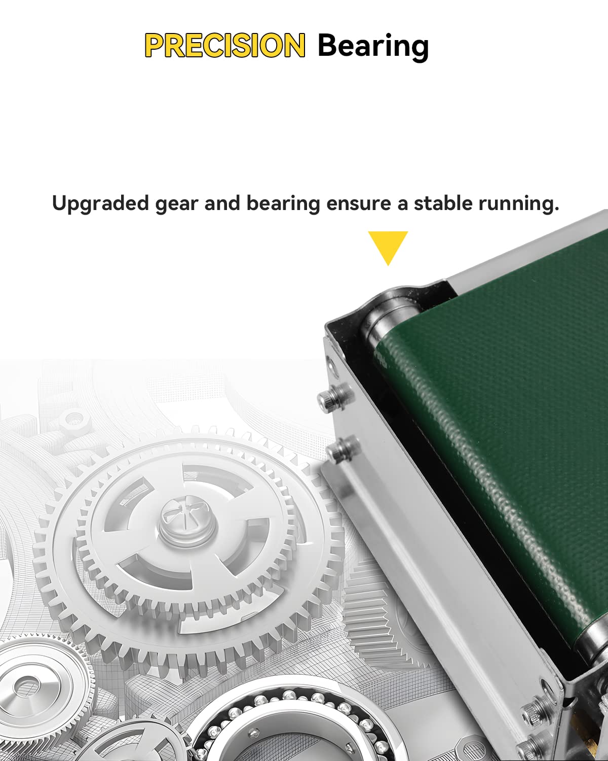 PVC conveyor belt surface and dimensions