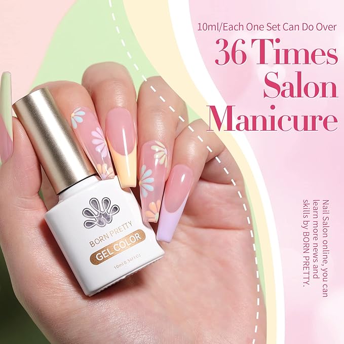Set de 6 esmaltes de uñas gel pastel Born Pretty 7 ml miniatura 5