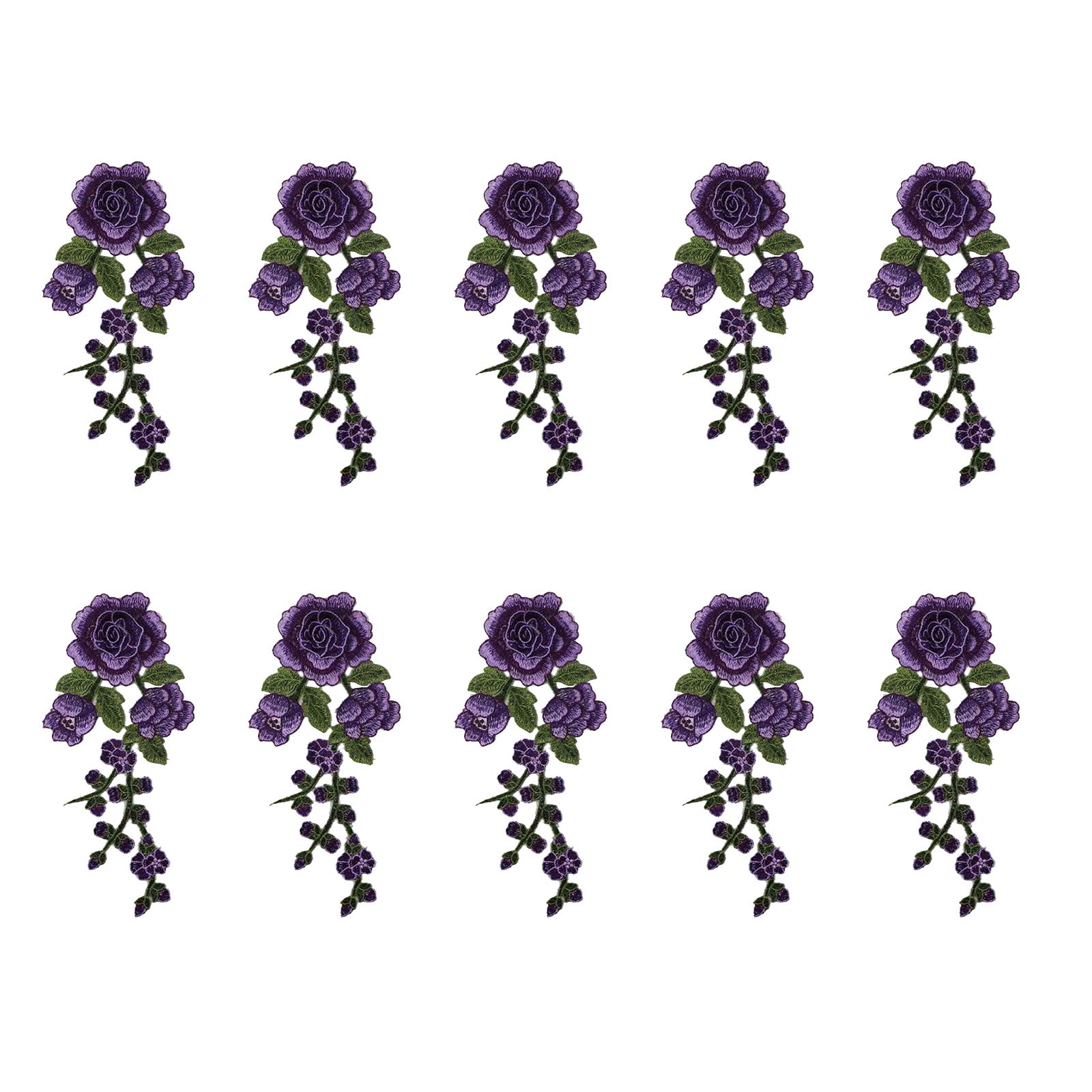 Mekalero Florals Fabric Patches for Garment Accessories Handcraft Sewing Supplies and Decoration Embroidery Fixes