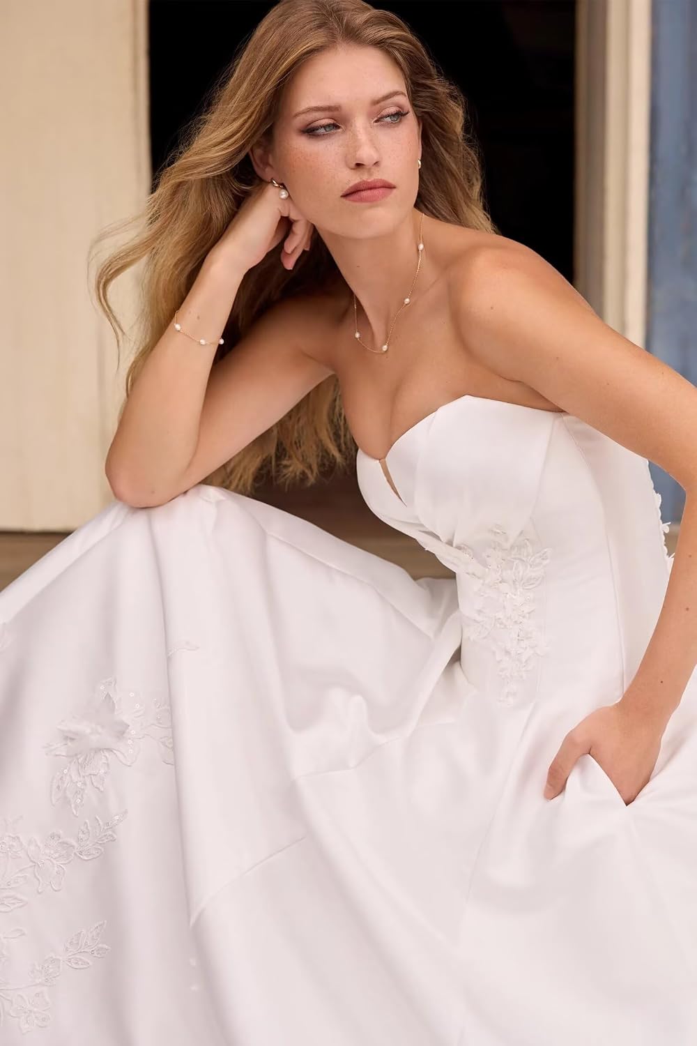 Chiffon A Line Boho Wedding Dresses for Bride 2026 Mermaid Lace Appliques Tulle Satin Beach Bridal Gown with Slit