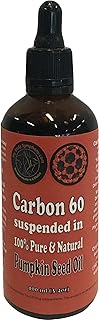 C60 Oil | 100 ml 99.95% Pure Vacuum Oven Dried C60 | 80mg Research Grade Carbon 60 in Organic Pumpkin Seed Oil | Made in Small Batches | Shipped in Amber Glass Bottle for Freshness by Body Symphony