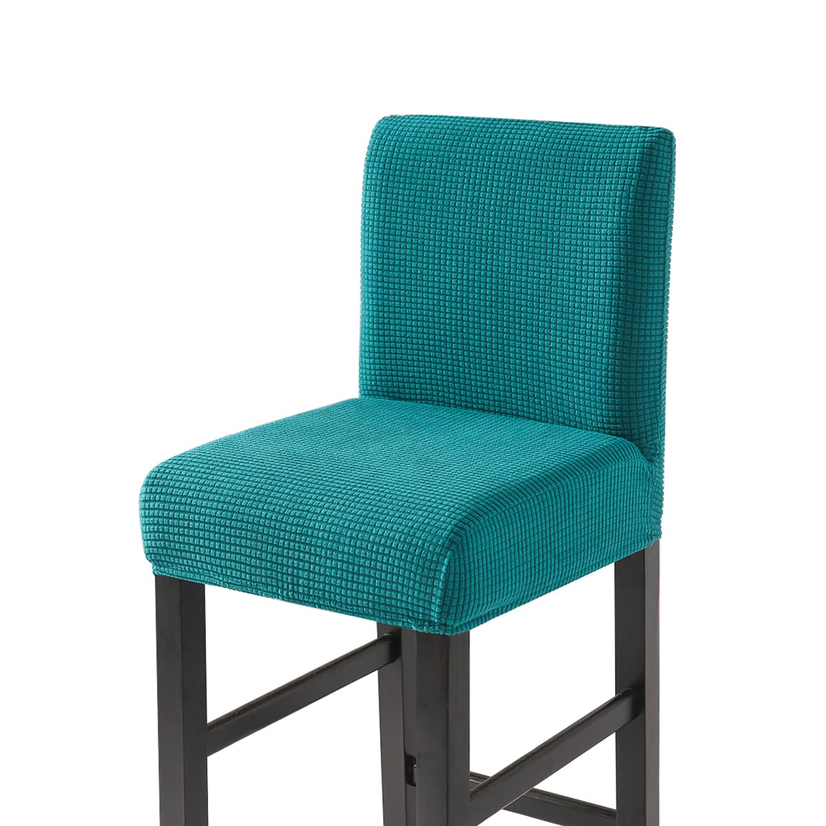 Housses de Chaise de Tabouret Couvre Chaise de Bar Extensibles Housses Chaise à Dossier Bas Lot de 4 Lac Bleu