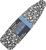 Vista 19 de Funda para tabla de planchar sobre la puerta de 14 x 42 pulgadas con diseño fácil de usar, acolchado resistente, cordón elástico ajustable