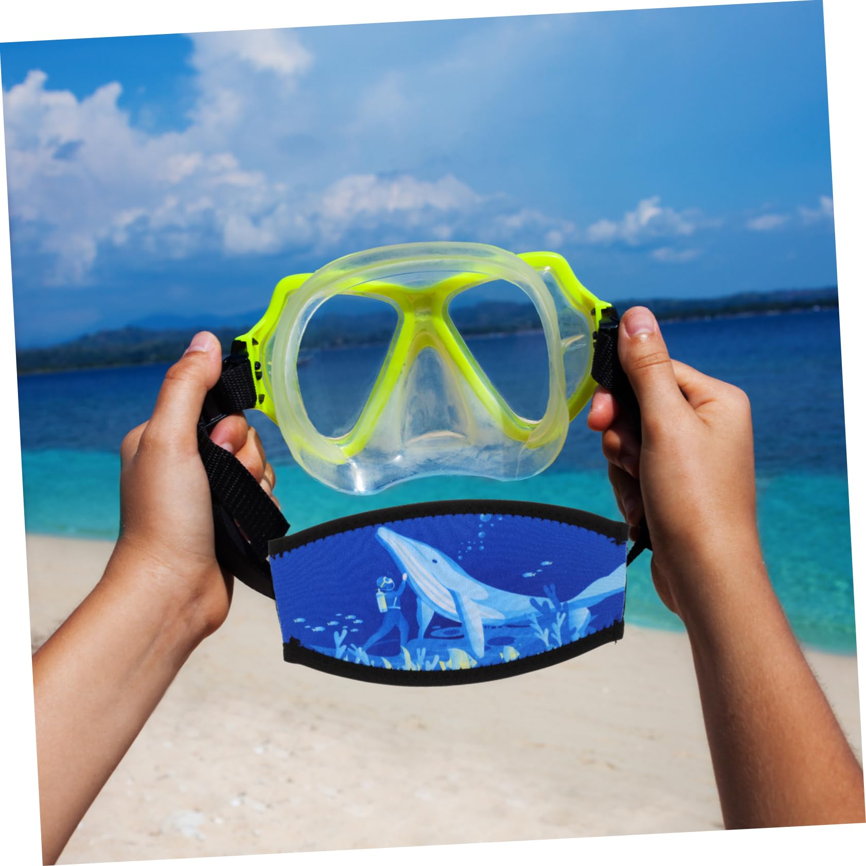 POPETPOP Correa de Neopreno de Doble del Cabello Accesorio Snorkeling