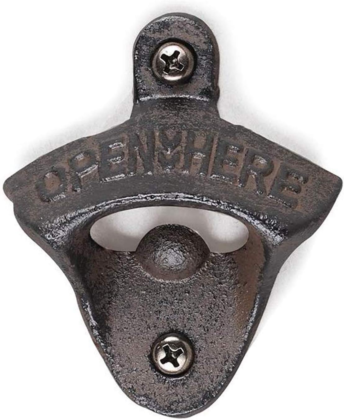 LABABE Gadget Chameleon Cast Iron Wall Mountable Beer Bottle Opener - 'Open HERE' Retro Style for Bar & Kitchens