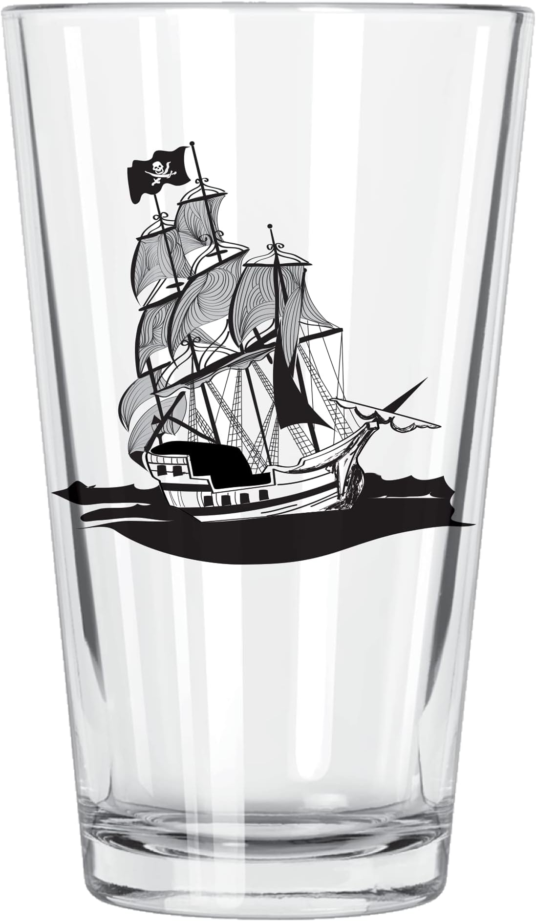 CorkologyPint Pirate Ship Glass, Clear