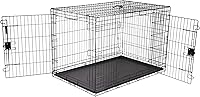 Vista 10 de Yaxa Basics Duradera, plegable, plegable, portátil, jaula para perros de alambre de metal con bandeja, una sola puerta con panel divisor, fácil