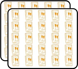Maldives Passport Travel Retro Champagne Sticker for Scrapbooking Waterproof Vinyl Stickers for Water Bottle, Laptop & Phone Case 50 Pack