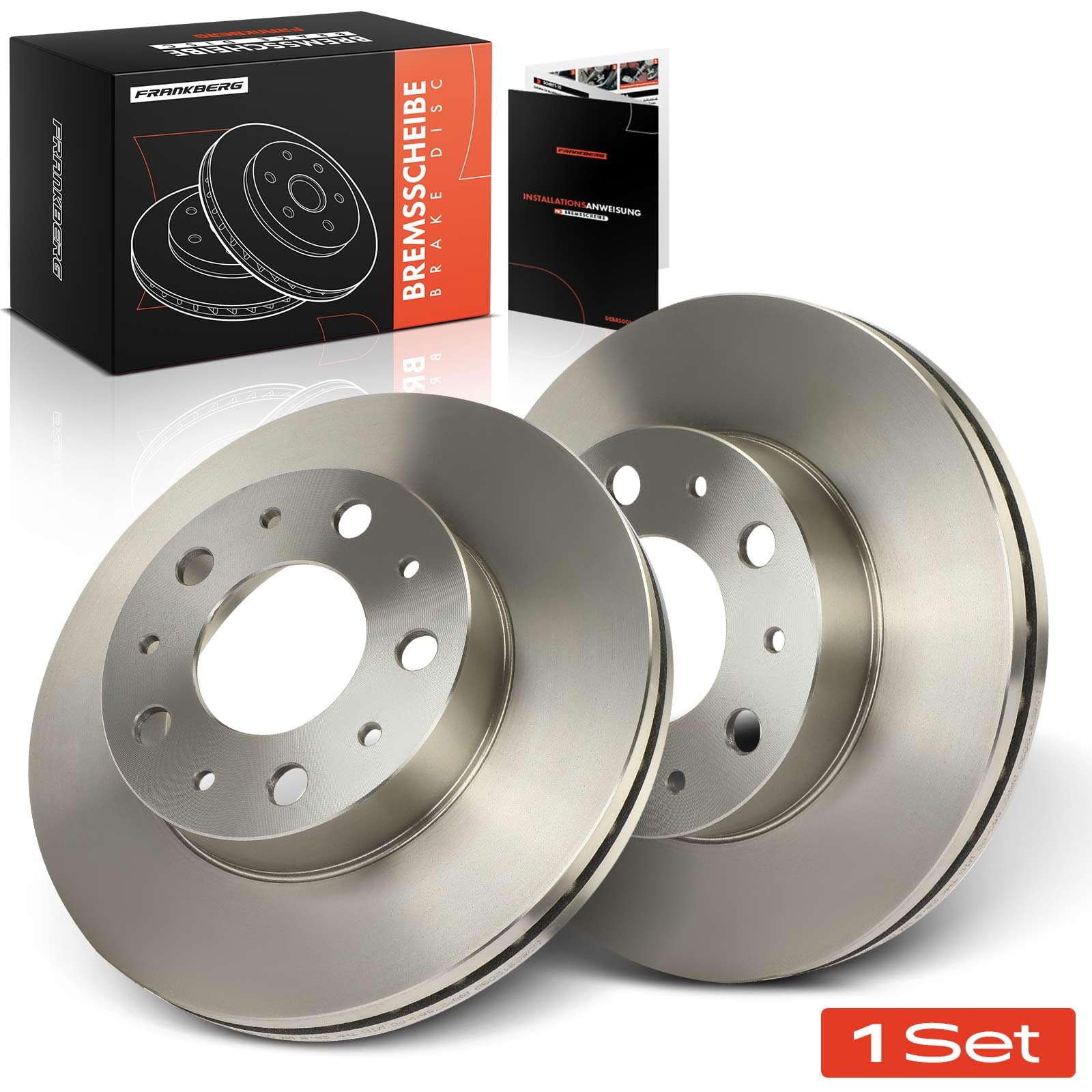 Frankberg 2 dischi freno anteriori ventilati ⌀300mm 51957509 51957510 | Compatibile con: Scatola di collegamento, Ducato Van 250, Autobus saltatore, Pianale/telaio Boxer, Pianale/telaio Jumper