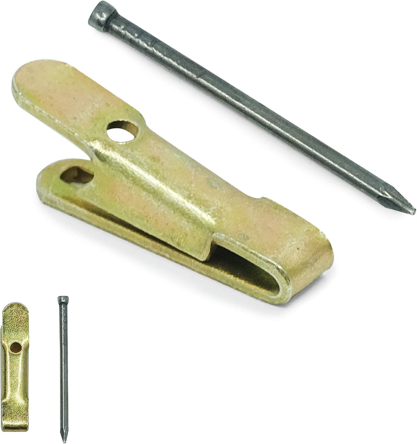PHS Small Wall Buddies Picture Hangers Replacement Hook and Nail Set - Heavy Duty 30 lb Picture Hanging Kit for Drywall Plaster Wood - 5 Pack Frame Hanging Hardware