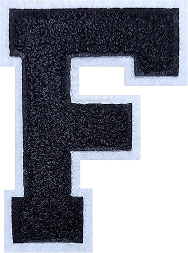 Miniatura 43 de 2 parches de letras de felpilla termo-adhesivas de 4.5 pulgadas, parches de letras universitarias con puntada de felpilla roja/blanca para ropa (H)