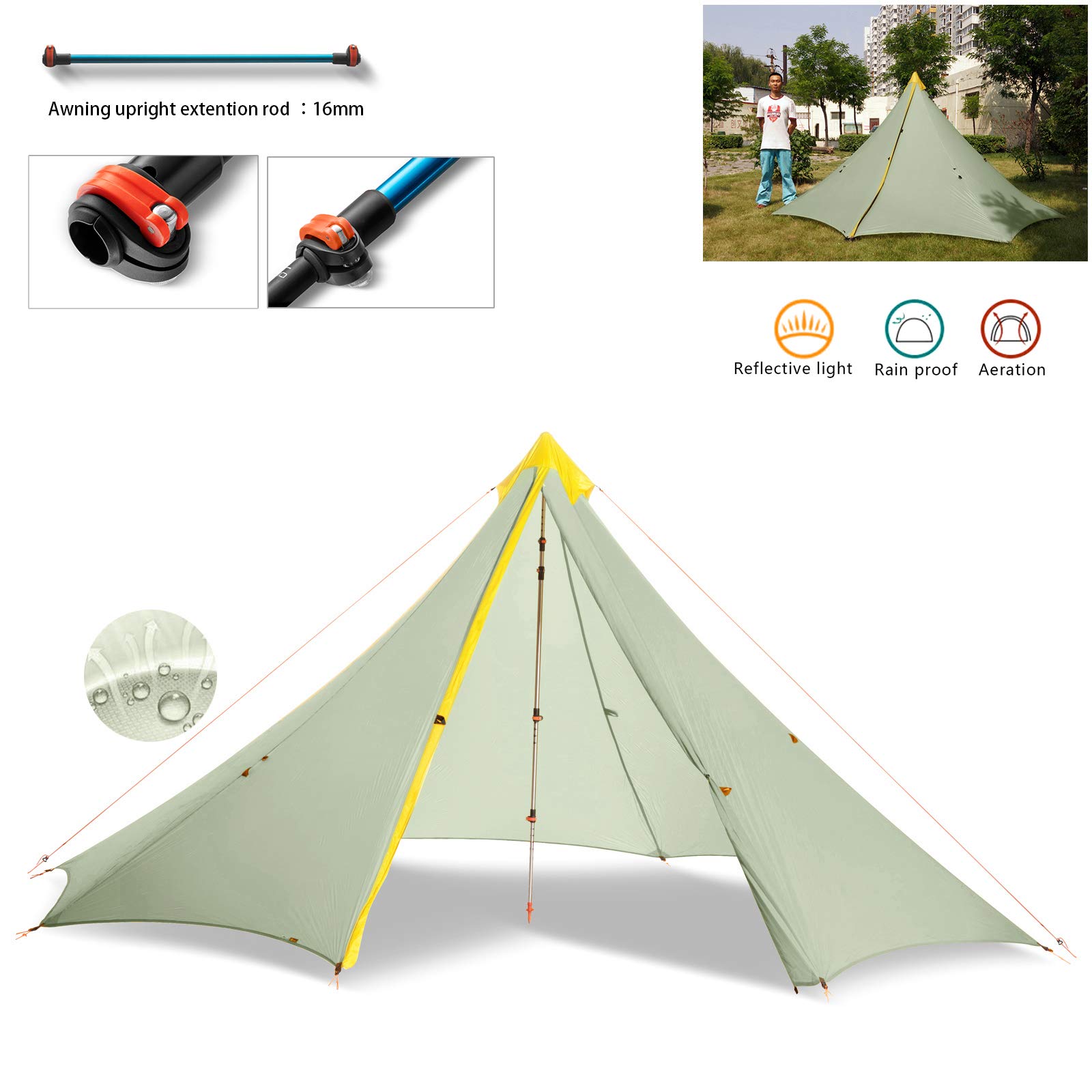 ポールテント 登山用 テント 両面シリコーン 引き裂き 超軽量 防水 防風 設営 Amazon | ポールテント 登山用 テント 両面シリコーン 引き裂き 超軽量