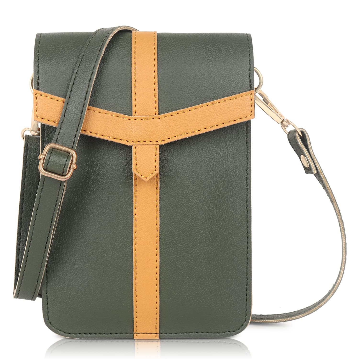 ROVOK Flap Over Travel Mini Crossbody Sling Bag for Girls and Women Mobile Pouch, Fashionable, Stylish, Zip closure, Mobile Phone Holder (GREEN) (B09WNHNRZD) Amazon Price History, Amazon Price Tracker