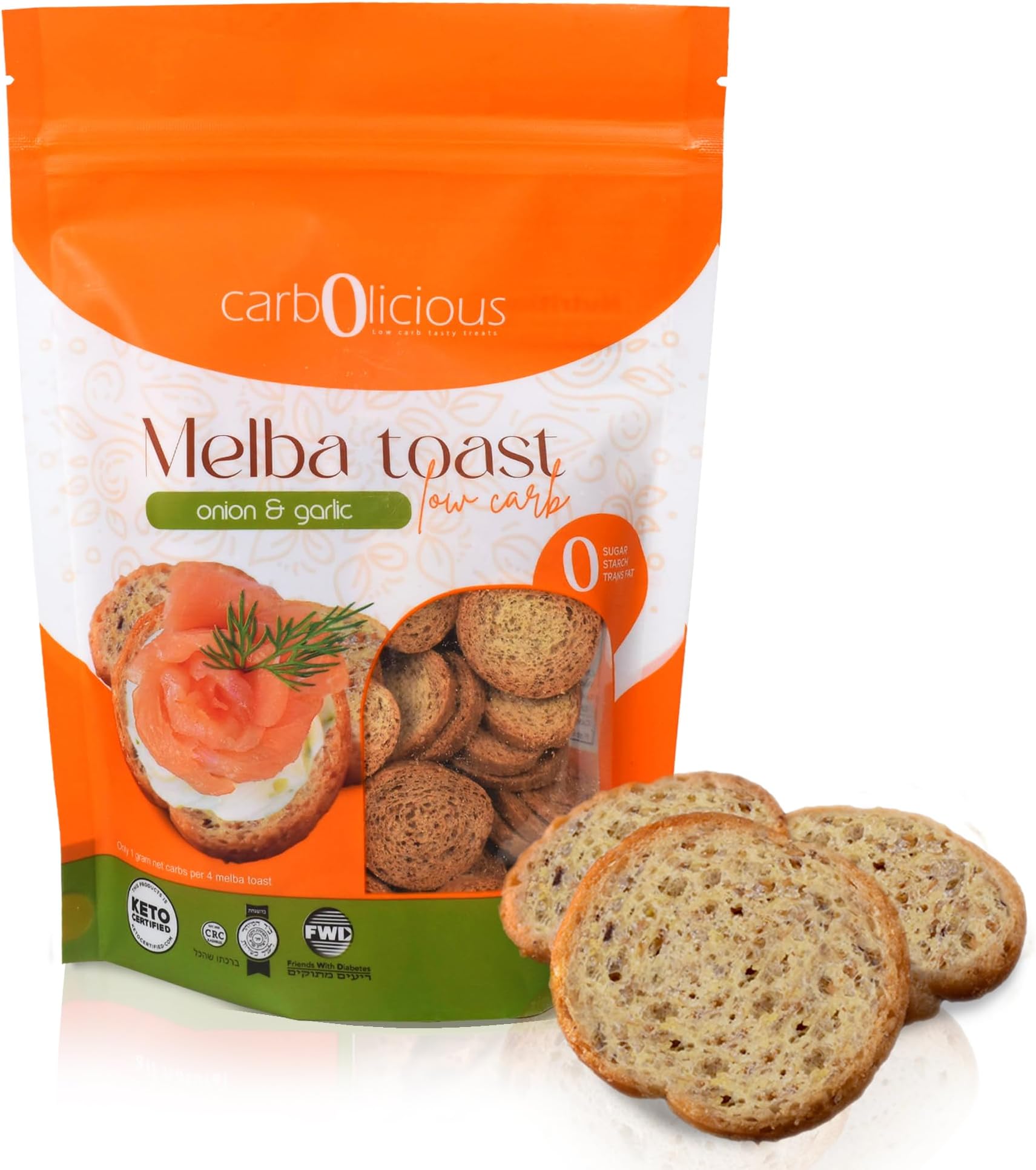 Low Carb Melba Toast (ONION & GARLIC) 4 oz.