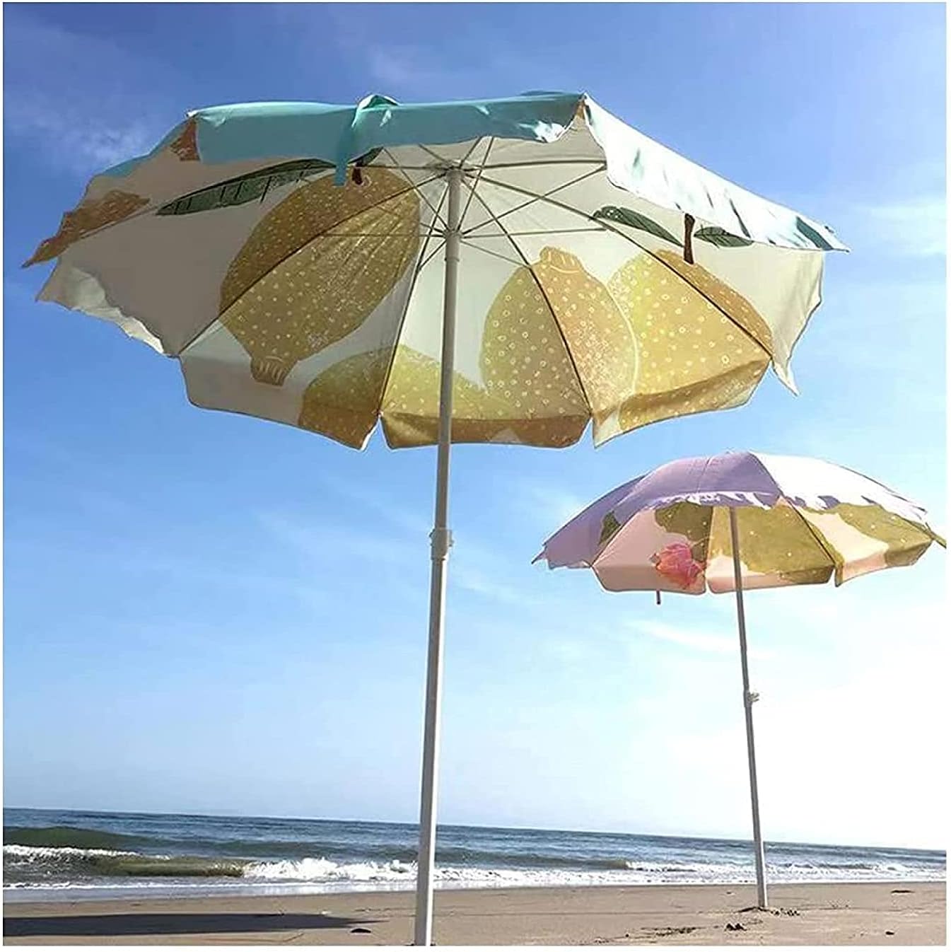Beach Parasol with Carry Bag, Garden Patio Umbrella, Windproof and Rainproof, Balcony Parasols