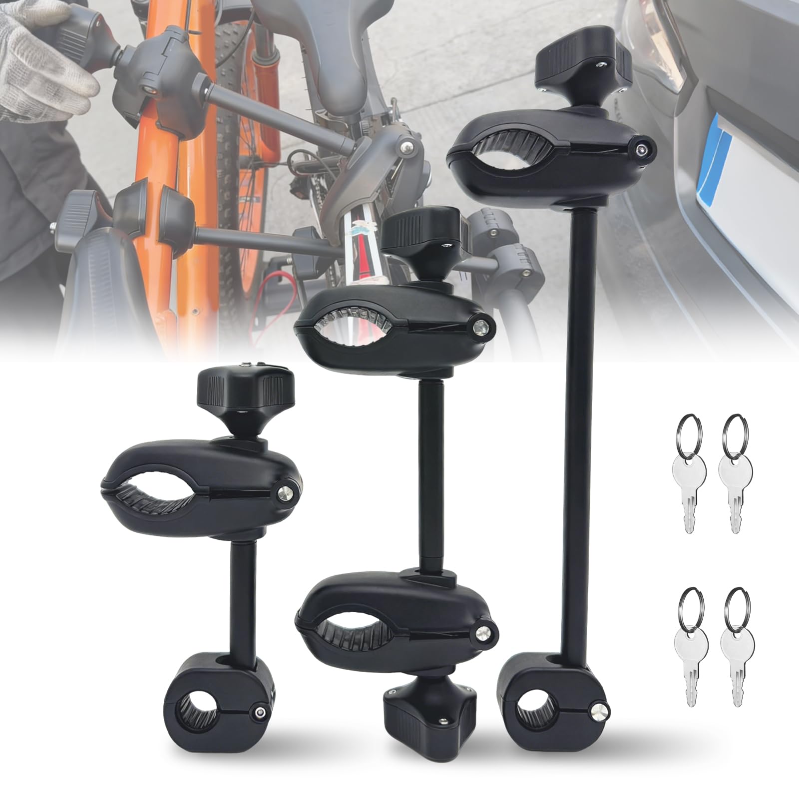 Rahmenhalter, Fahrradhalterung Bike Holder Fahrradträger Fahrradhalter Befestigung Klemme Reisemobil Rad, abschließbar, für U-Bügelrohr