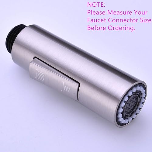 Miniatura 3 de Cabezal rociador extraíble para grifo de cocina, cabezal de repuesto de grifo de cocina de 2 funciones en forma de columna, 1.8 GPM G12 (no NPT12)