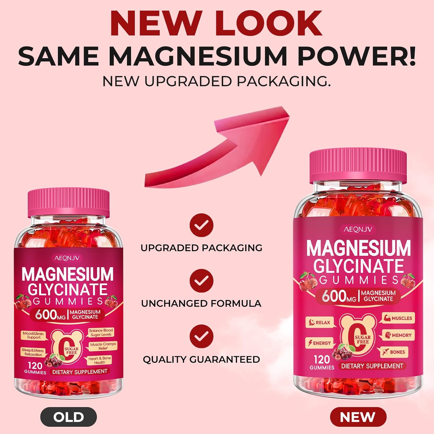 Magnesium Glycinate Gummies 600mg for Women and Men, High Absorption Magnesium Glycinate with Vitamin D, B6, and CoQ10 for Calm Support & Sleep, Sugar Free, Vegan, 120 Count - Image 8