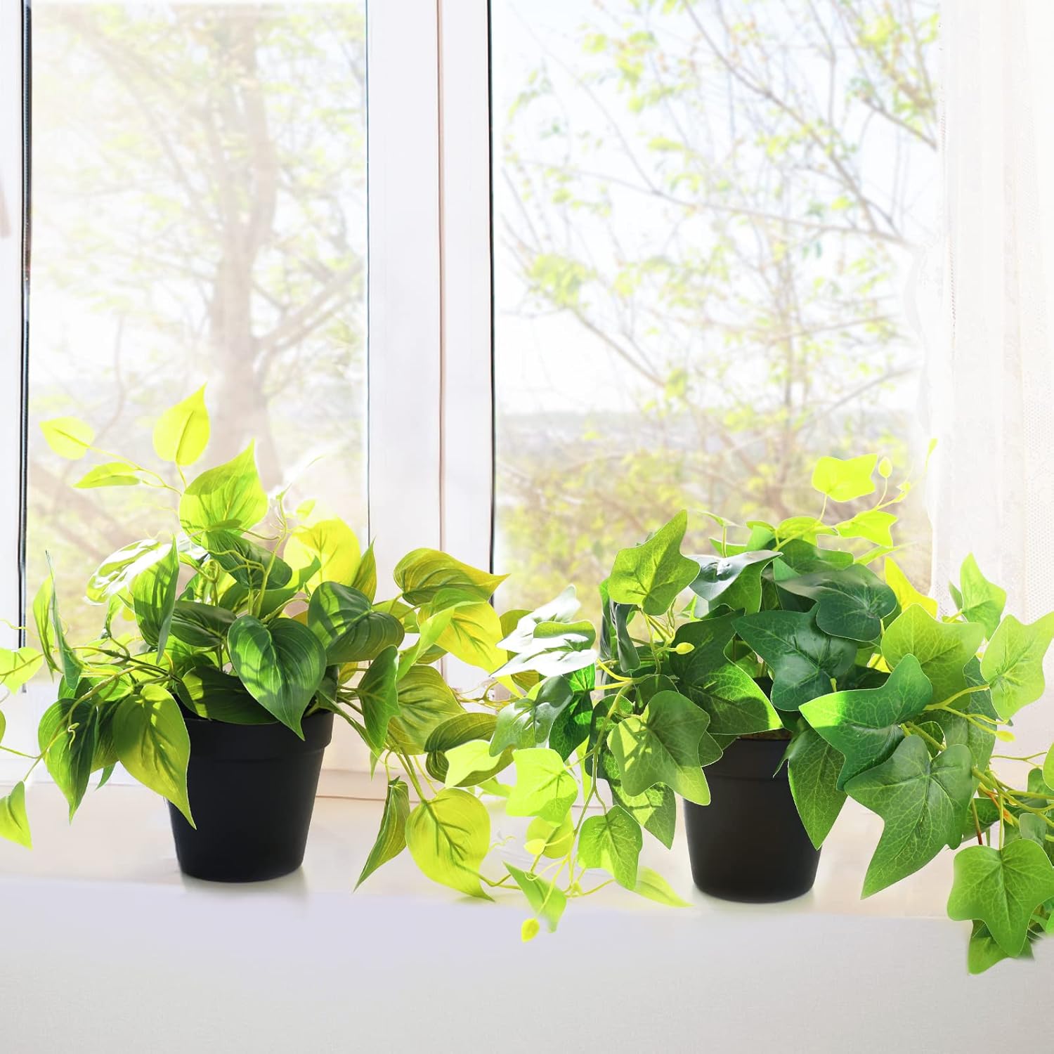 AceList 2 Pack Faux Plants Indoor, Realistic Fake Ivy Fake Plants Potted Plants Artificial Decor, Artificial Plants for Home Decor - Image 7