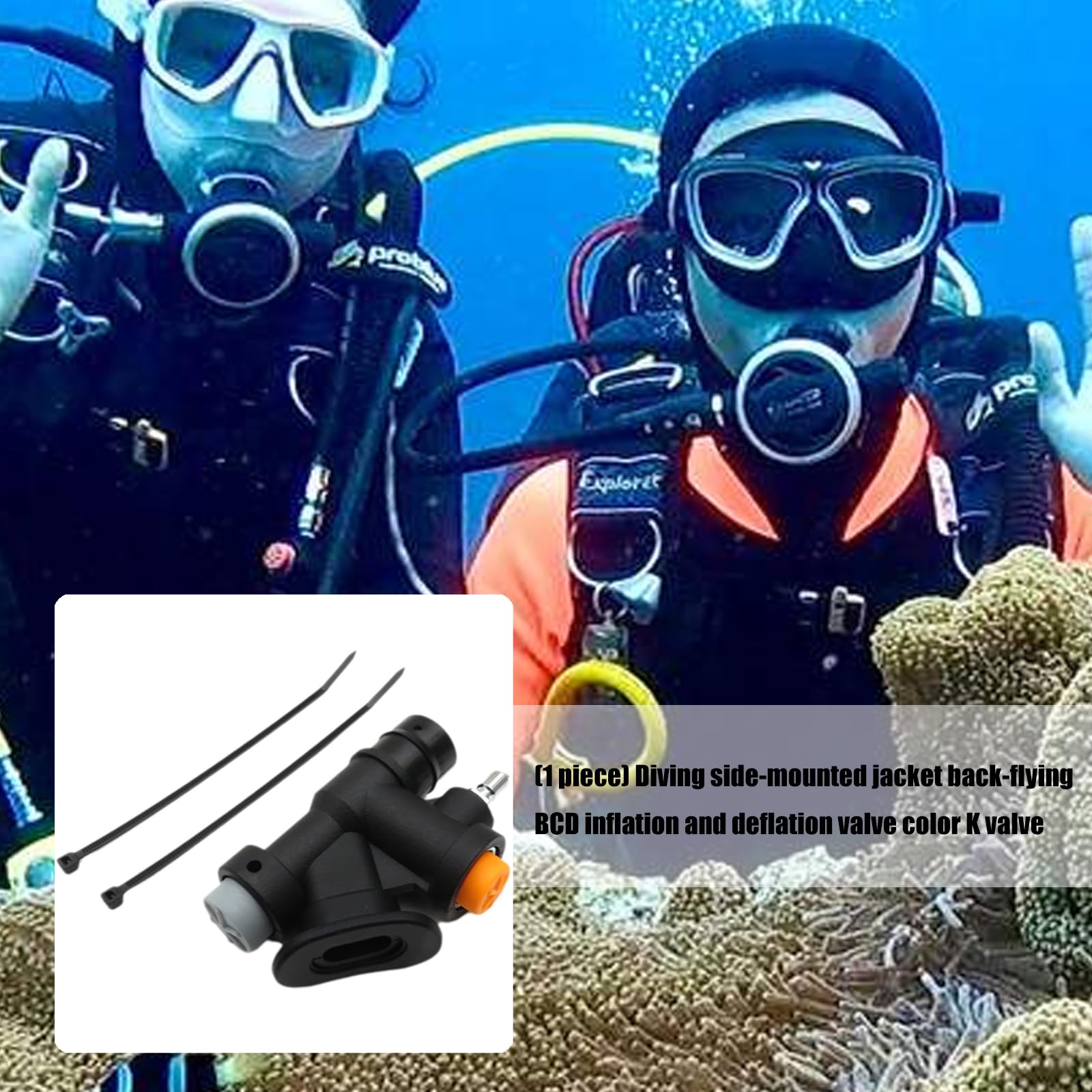 Scubas K Valve d'échappement basse pression pour contrôle de flottabilité, design compact pour plongée