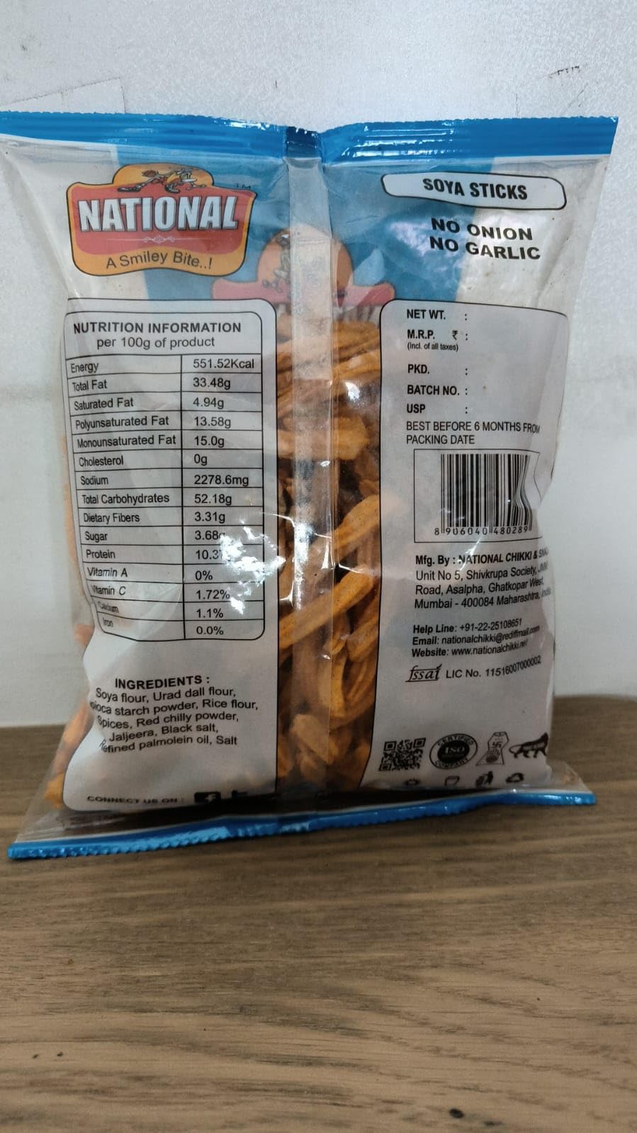 NATIONAL-A Smiley Bite Party Snack Soya Sticks | Healthy Snack Ready to Eat Hot & Spicy Soya Stick (Pack Of 5) 180 Grams Each Pack - Image 5 thumbnail