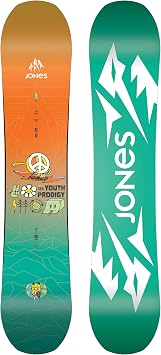 JONES - Youth Prodigy, Snowboards Directional All Mountain, Ideal for Freestyle, Freeride, pow, Corn or chop