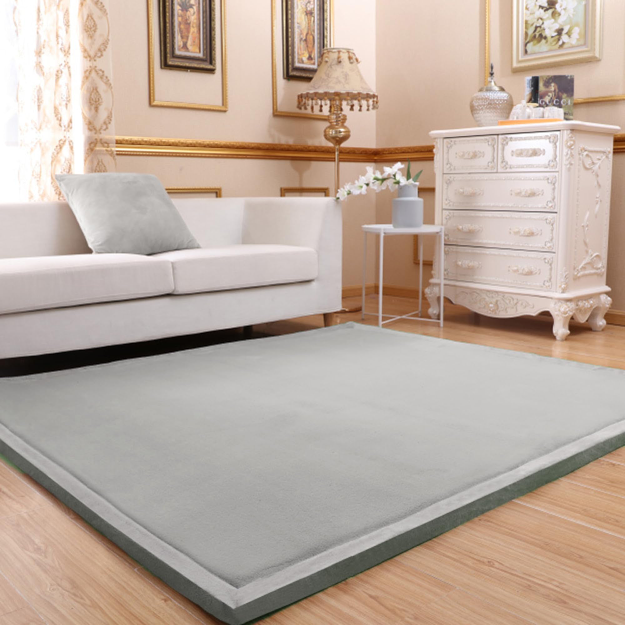 Tapis de chevet super doux pour chambre à coucher cocooning