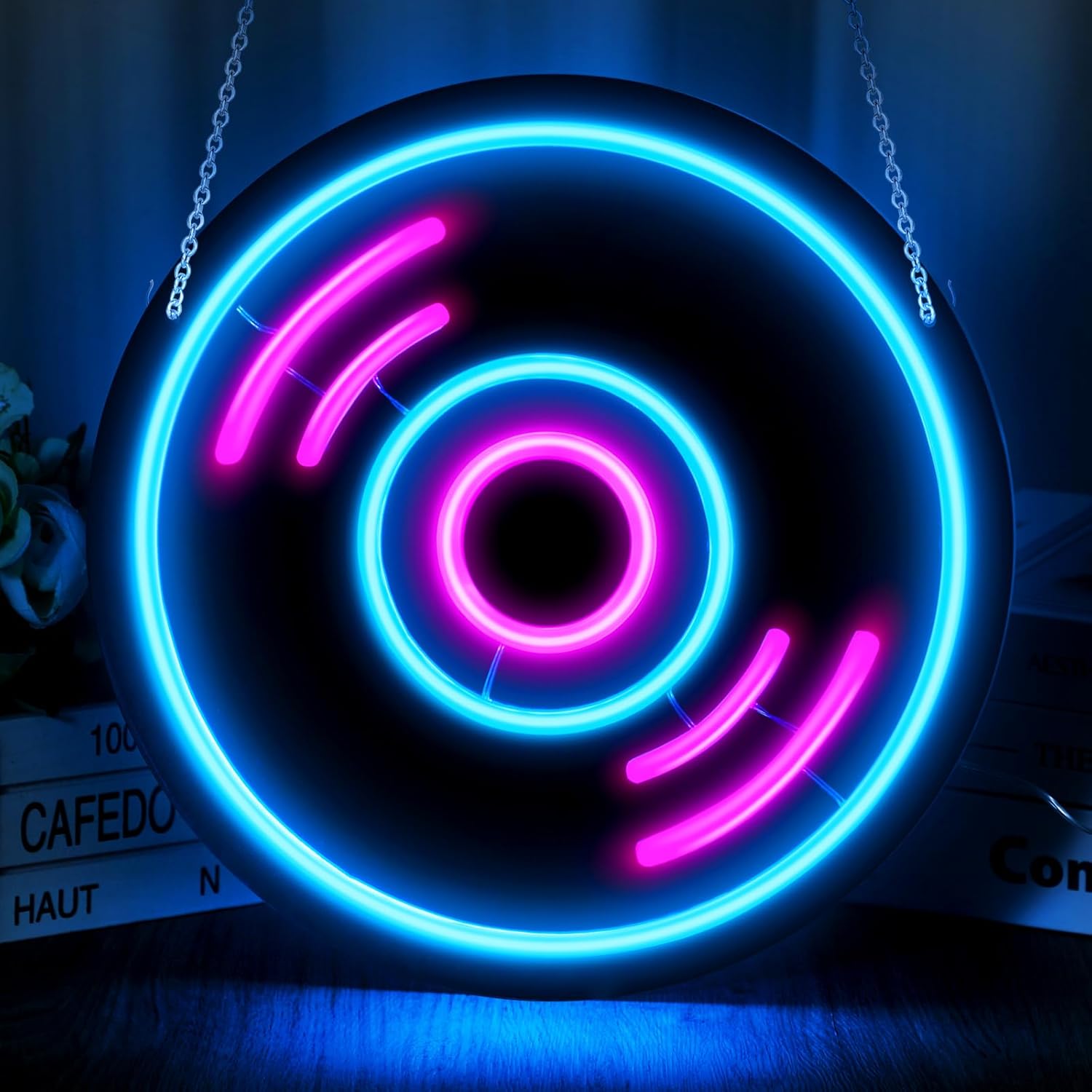 Live Music Neon Sign Vinyl Record Decor Player Art Sign Bedroom Bar Birthday Christmas Gift
