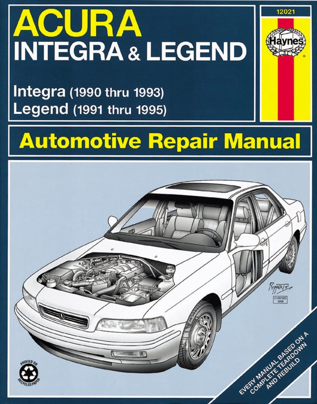 Haynes Automotive Repair Manual Acura Integra 1990-1993 & Legend 1991-1995
