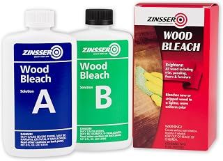 Rust-Oleum Zinsser Wood Bleach Kit - 2-Step 8oz System Lightens Furniture, Floors, Cabinets, Trim & Removes Red Tones