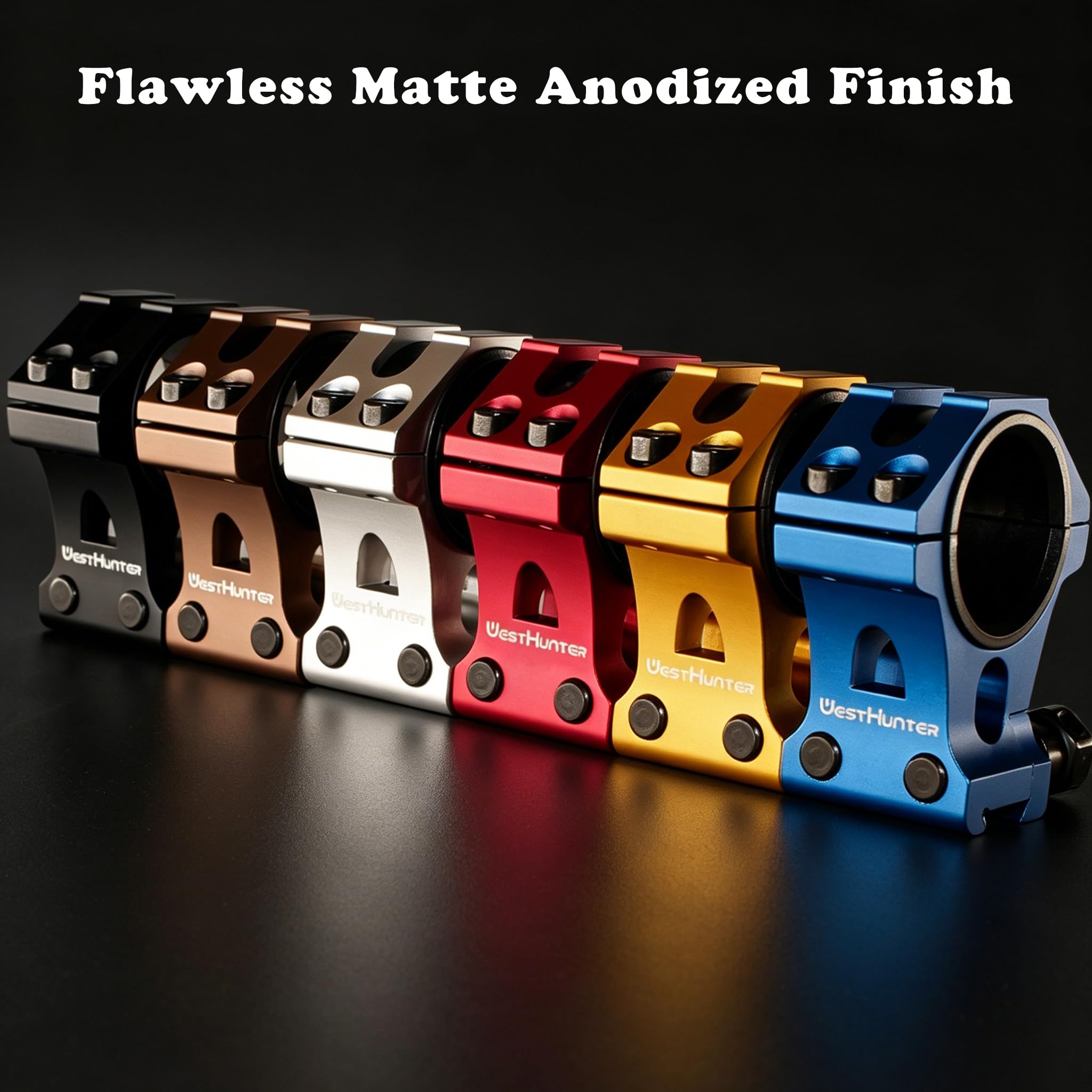 WestHunter Doppelmuttern Montageringe für 11 mm Schiene, 1" & 30mm