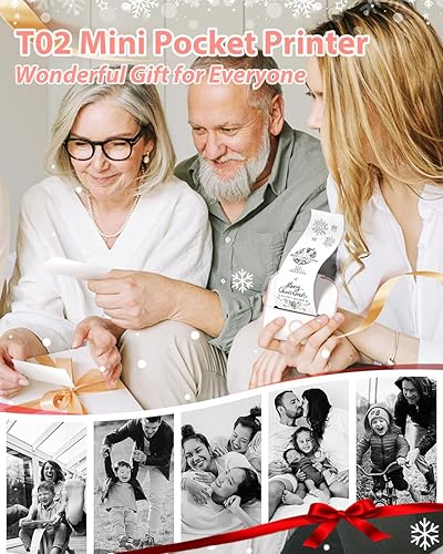 Miniatura 5 de Phomemo Impresora de calcomanías, mini impresora sin tinta, impresora térmica Bluetooth de bolsillo para notas de estudio, calcomanías, fotos,