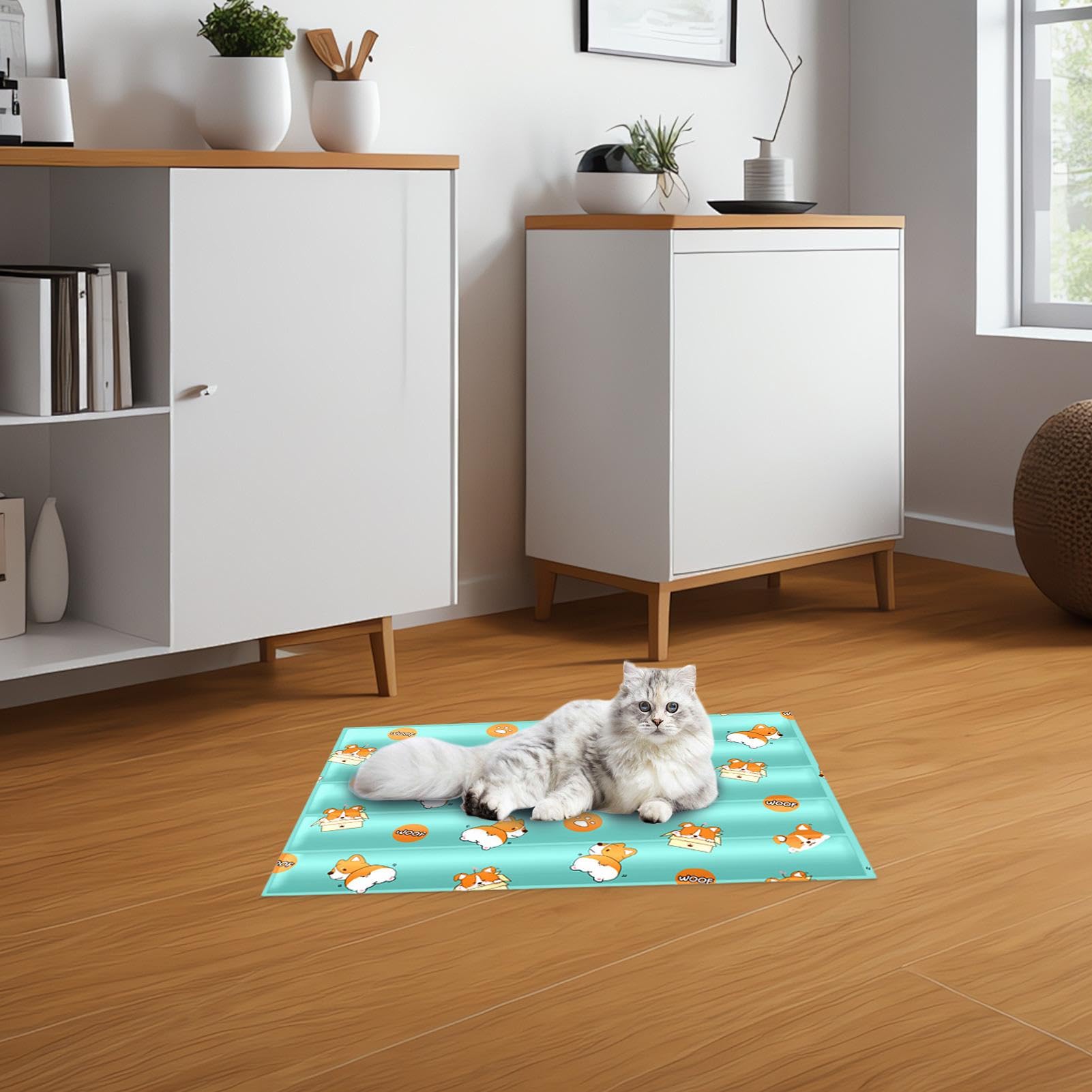 Alfombrilla de refrigeración para Perros, Lavable, de Verano, Transpirable, Manta de refrigeración para Enfriar, Asientos de Coche para Interiores y Exteriores, Extragrande, Perros, Cachorros, Gatos,