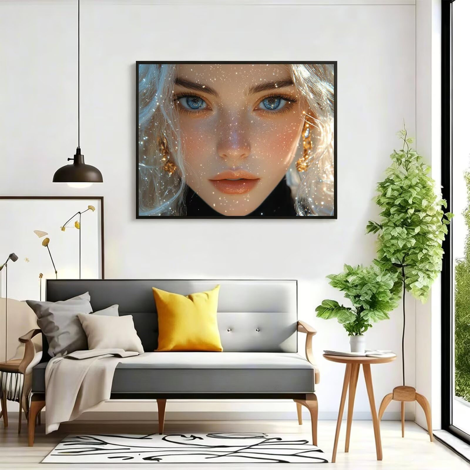 Pintar por Numeros mujer Pinturas Acrilicas anime Pintura por Numeros Adultos DIY Lienzos para Pintar, Pintura Acrilica Manualidades, Decoración para Hogar, Regalos Cumpleaños, 70x90cm Sin Marco q-666