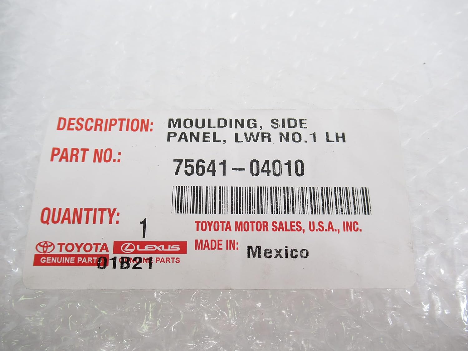 Genuine Toyota 75641-04010 Side Panel Molding