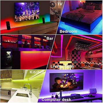 5 Metre Rgb Şerit Led Seti-İç ve Dış Mekan Silikonlu-Tak Çalıştır