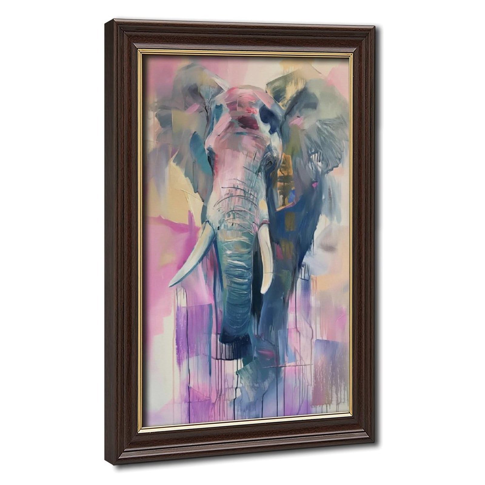Bareronor Watercolour Elephant Poster Canvas Poster Bedroom Decor Landscape Office Room Decor Gift 12" L X 18" W