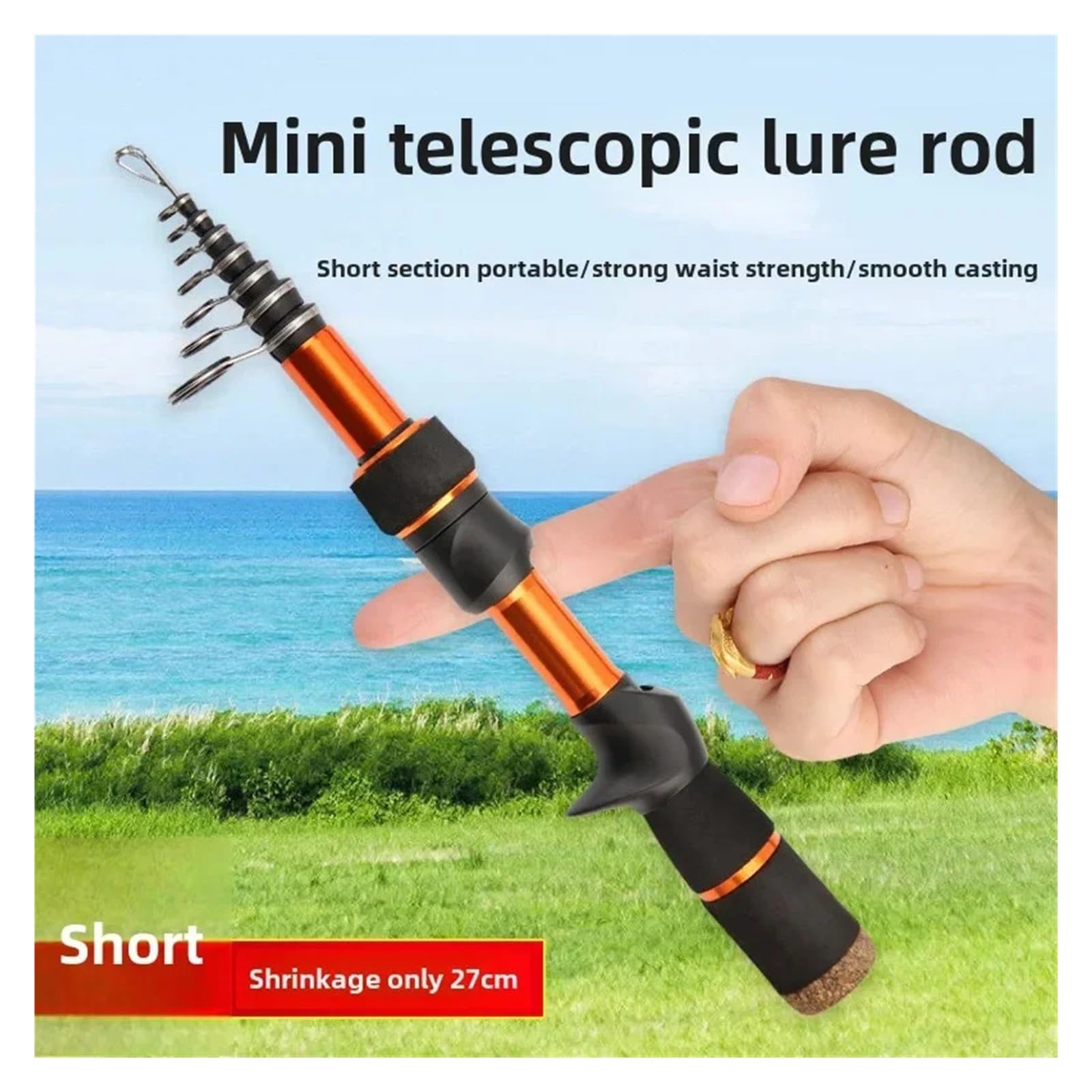 Canna da pesca retrattile portatile for sempre e ovunque Attrezzatura ricreativa Asta viaggio compatta