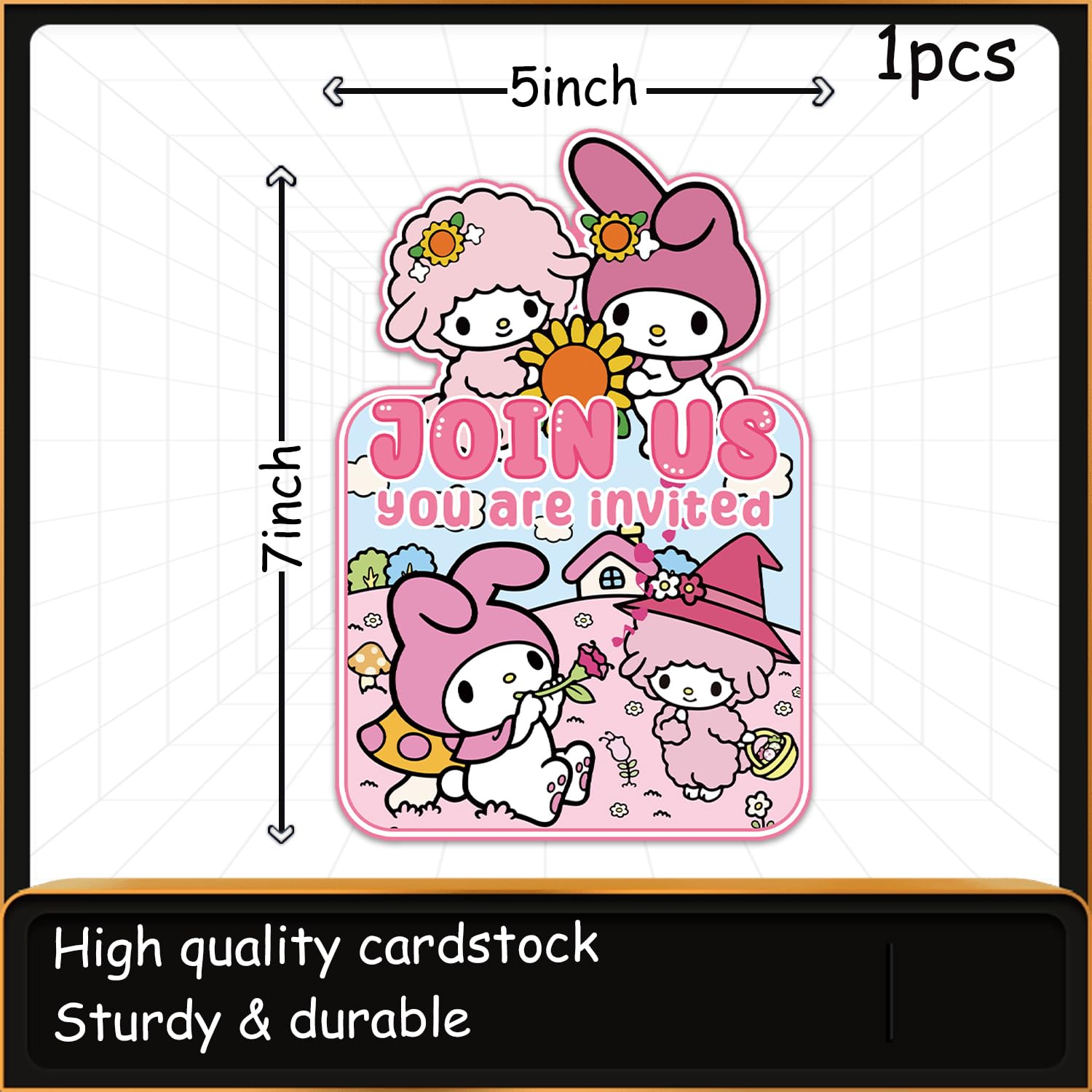 20Pcs Melody birthday party supplies Invitation card for Melod birthday party decoration (invitations)