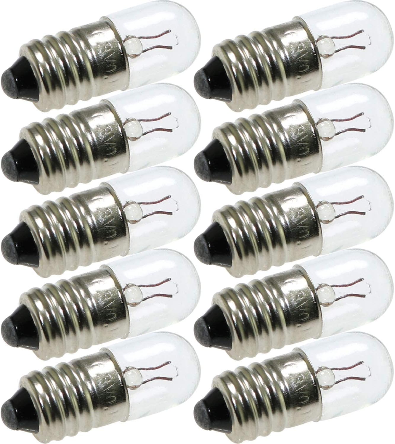 MEETOOT 25pcs E10 Mini Light Bulbs 6.3V 0.15A Physical Electrical Experiment Screw Base Indicator Light Incandescent Bulb Old-Fashioned Flashlight Lamp