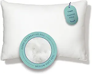 Casper Essential Pillow for Sleeping, King, White, Two Pack
