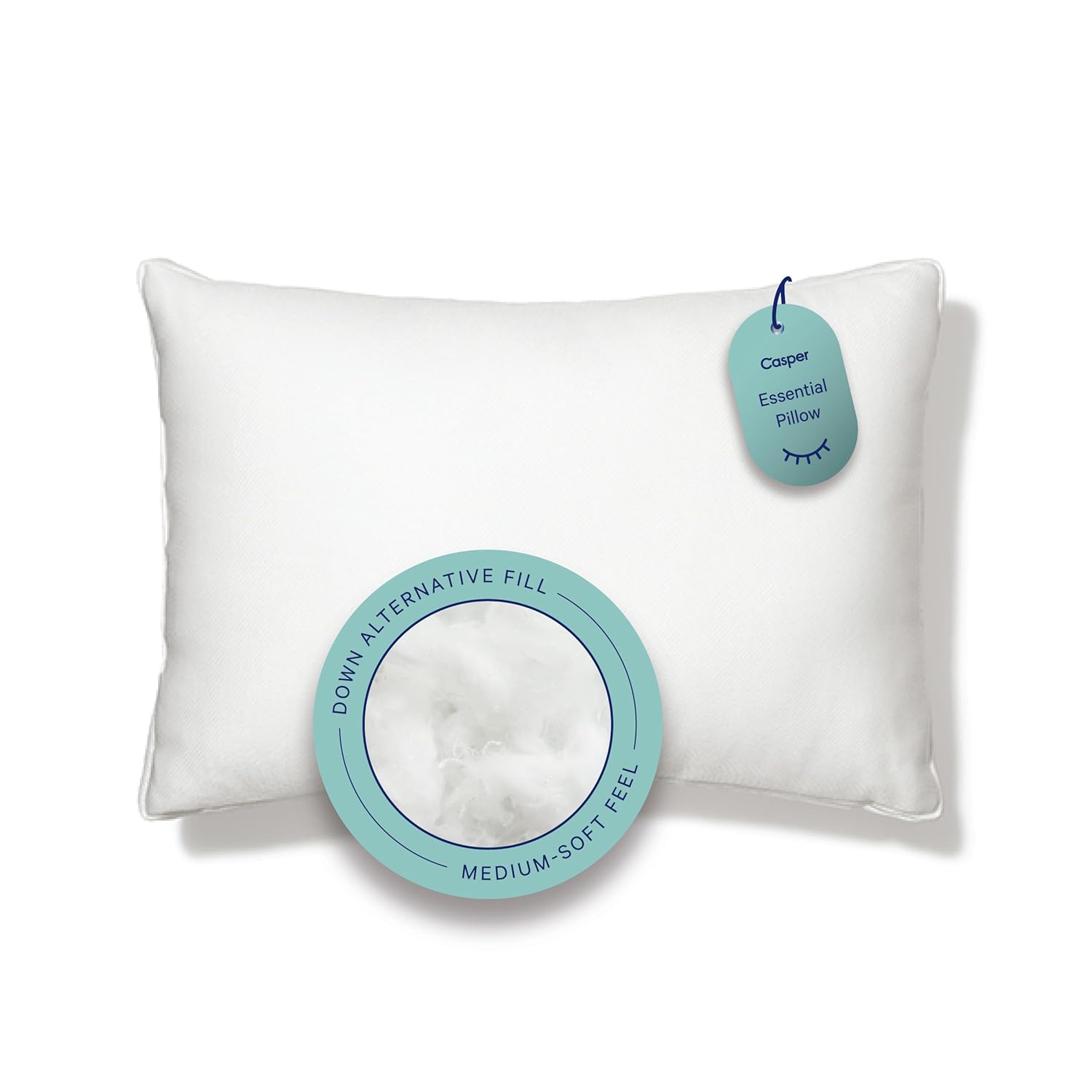 Casper Essential Pillow for Sleeping Standard White Two Pack