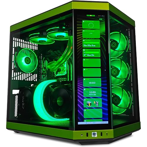 Black Label Y70 Mean Green Gaming Desktop, Intel Core Ultra 9 285K 3.7GHz (5.7GHz Turbo), RTX 5090 32GB, 2TB NVMe SSD, 128GB RAM, 1000W Gold PSU, Win 11
