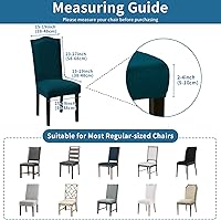 Vista 147 de Juego de 6 fundas elásticas para sillas de comedor, extraíbles y lavables, para sillas de comedor, hotel, ceremonia